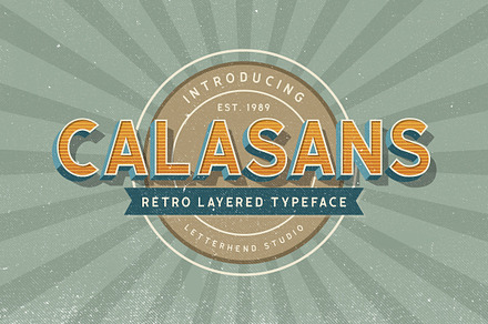 Calasans - 7 Layered Fonts, a Sans Serif Font by Letterhend Studio