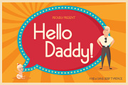 Hello Daddy, a Sans Serif Font by Lunabi (Thumbnail 1 of 5)