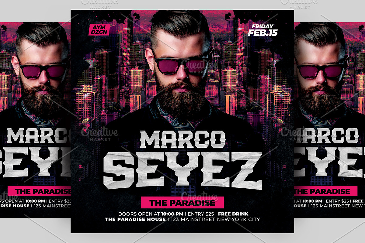 DJ Concert Flyer, a Flyer Template by AyumaDesign (Photo 2 of 3)