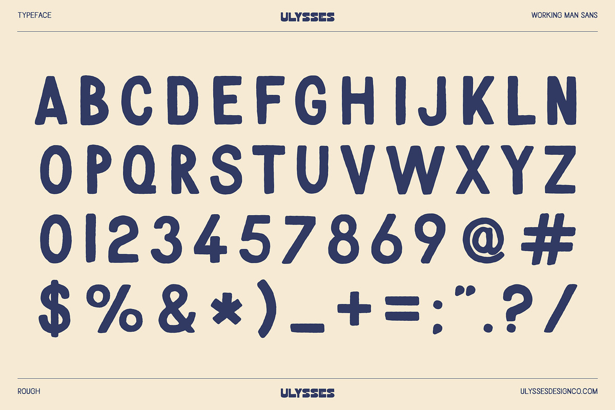 Working Man Sans Hand Drawn Font, a Handwritten Font by Ulysses Design Co (Photo 4 of 24)