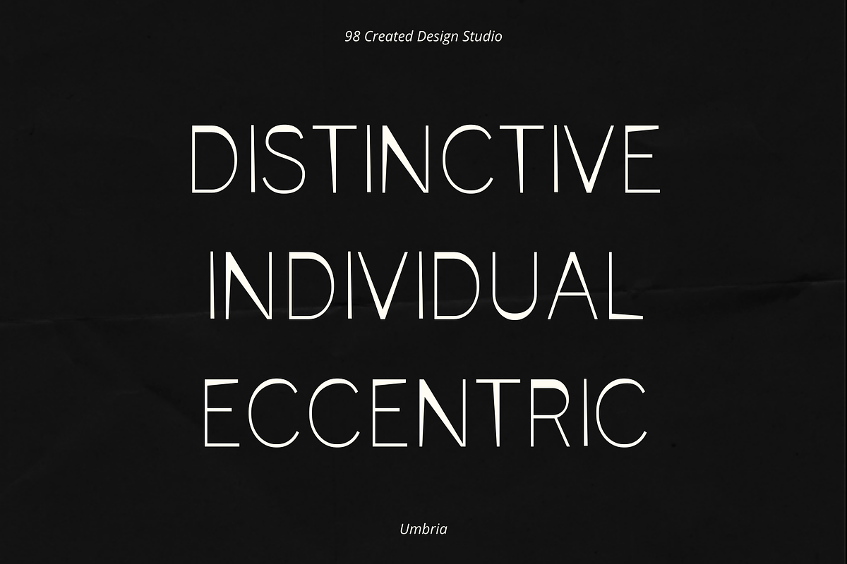 UMBRIA Modern & Distinctive Font, a Sans Serif Font by 98 Created (Photo 2 of 7)