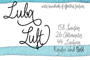 Luba Luft Regular, a Script Font by Julia Bausenhardt (Thumbnail 5 of 5)
