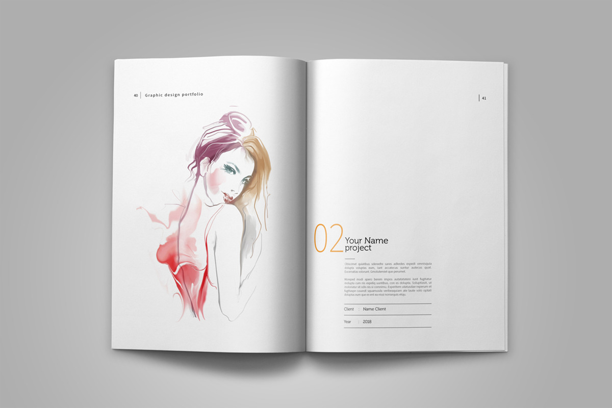 Graphic Design Portfolio Template, a Brochure Template by adekfotografia (Photo 25 of 42)