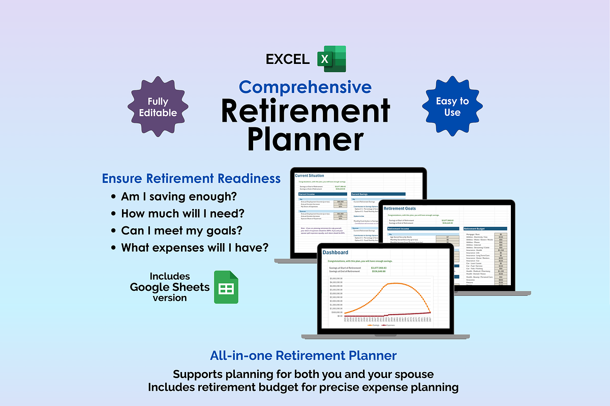 Retirement Planner - Excel preview 2