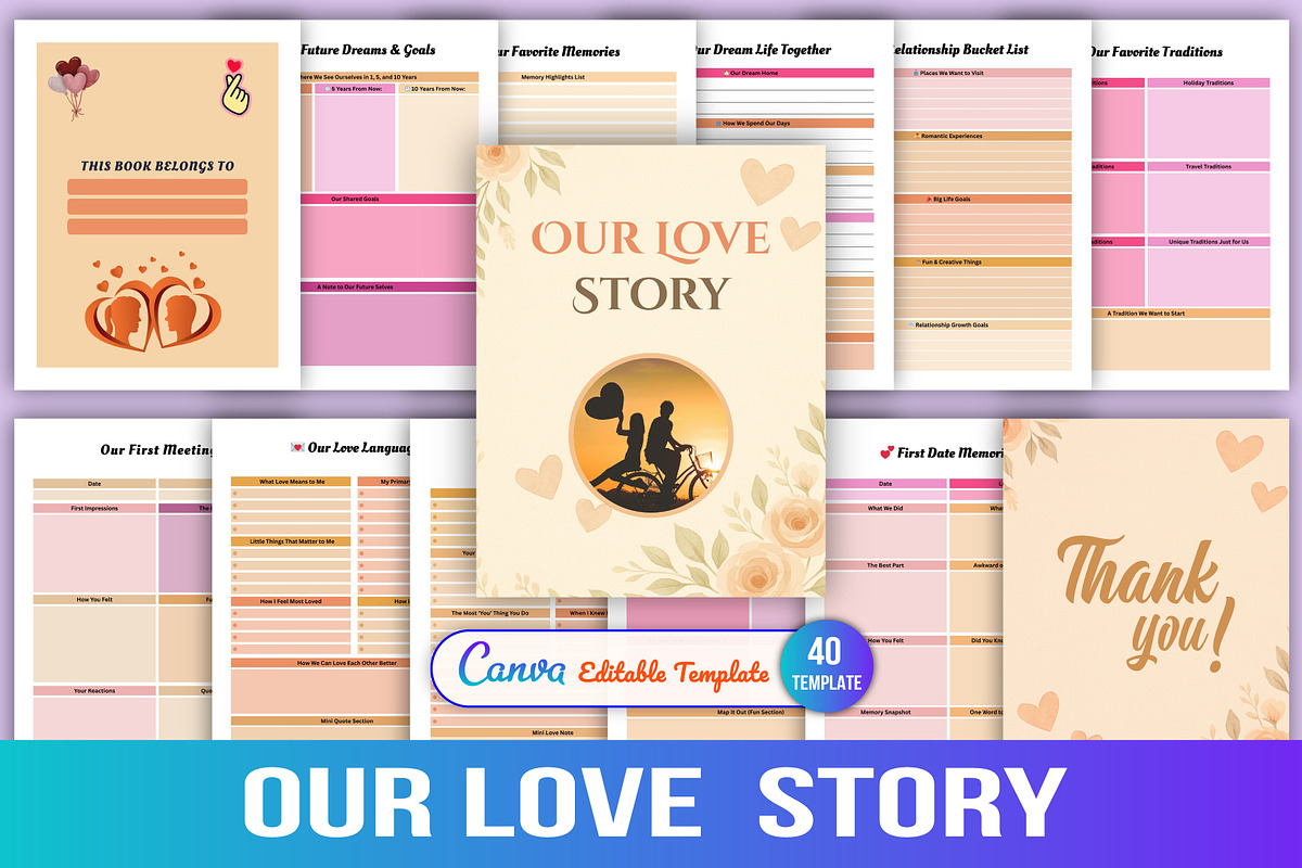 Our Love Story A Couples’ Memory, a Stationery Template by Designmela01 (Photo 1 of 5)