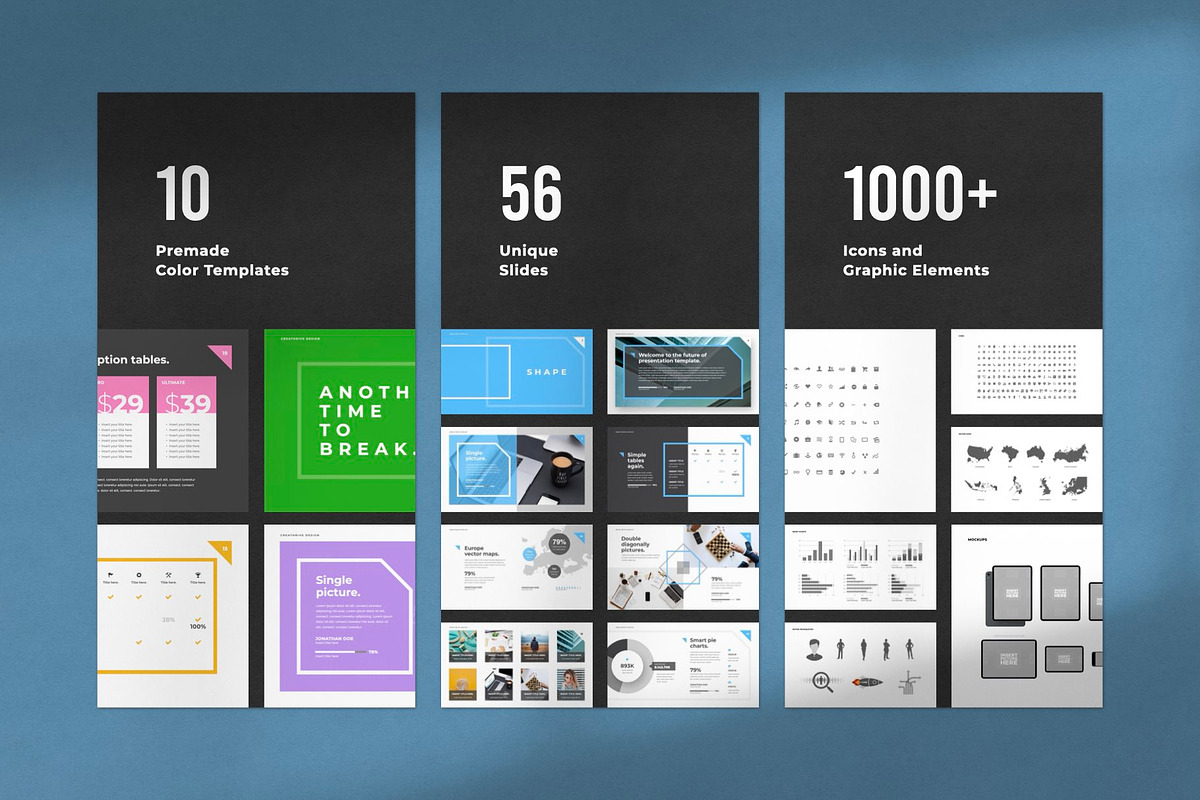 Shape PowerPoint Template, a Presentation Template by Creathrive Design (Photo 2 of 8)