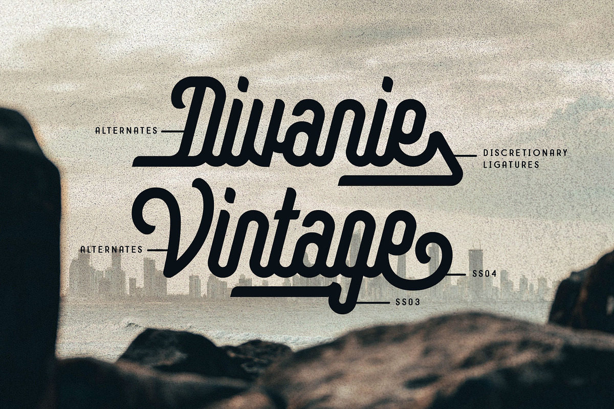 Montagna - Elegant Monoline, a Script Font by Arterfak Project (Photo 12 of 13)
