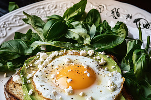 Gourmet Avocado Toast with Egg, a Food & Drink Photo by Virgo Studio