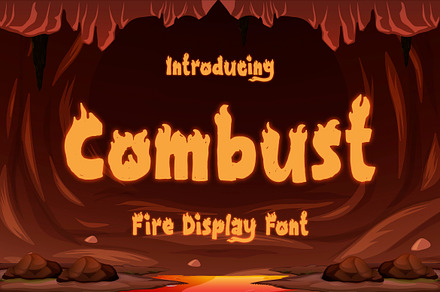 Combust - Fire Display Font, a Font by Typefactoryco
