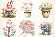Cute Summer Gardening Clipart, an Illustration by DreamCafeArt (Thumbnail 3 of 9)