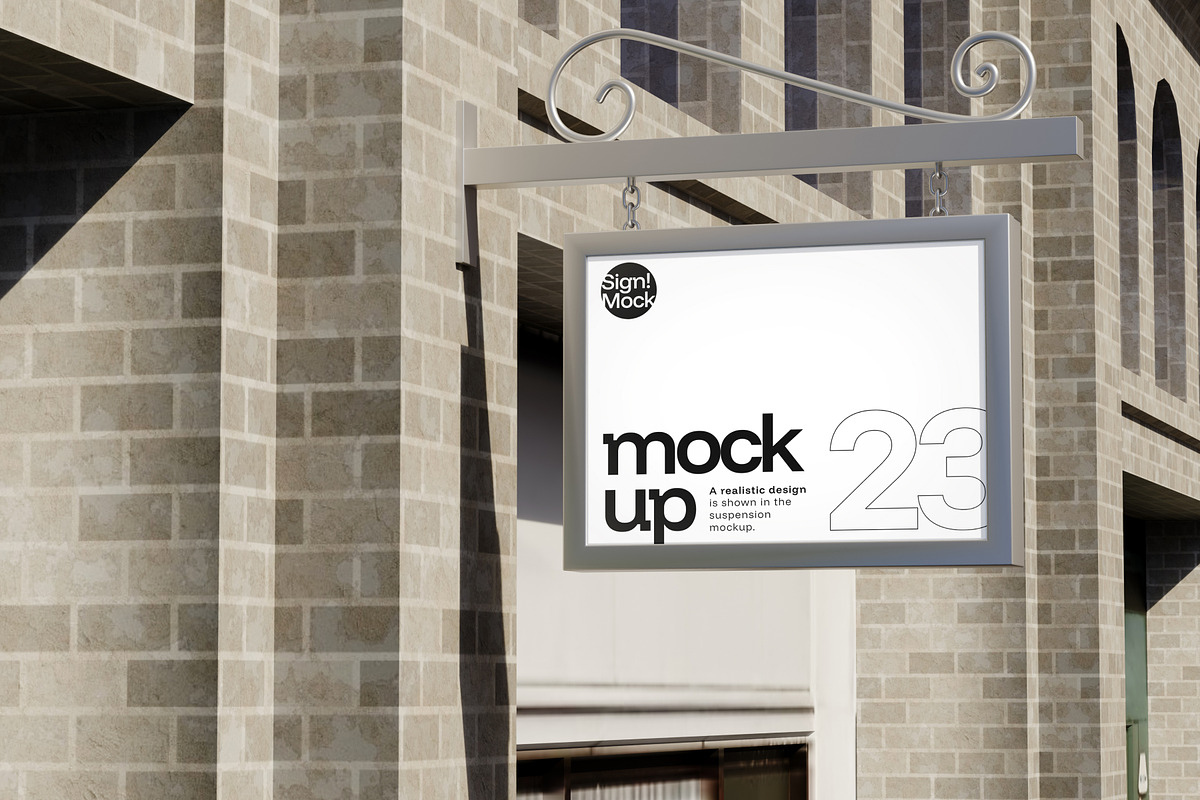 Store Signboard Mockup, an Advertising Mockup by SLAB! Design (Photo 8 of 8)