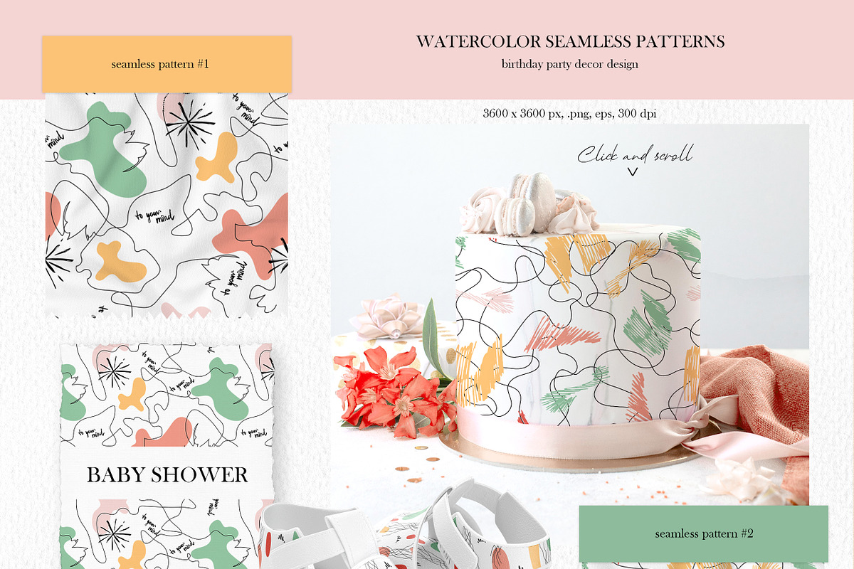 Retro Scribble Abstract pattern, a Pattern Graphic by AnnaTkachi (Photo 2 of 8)