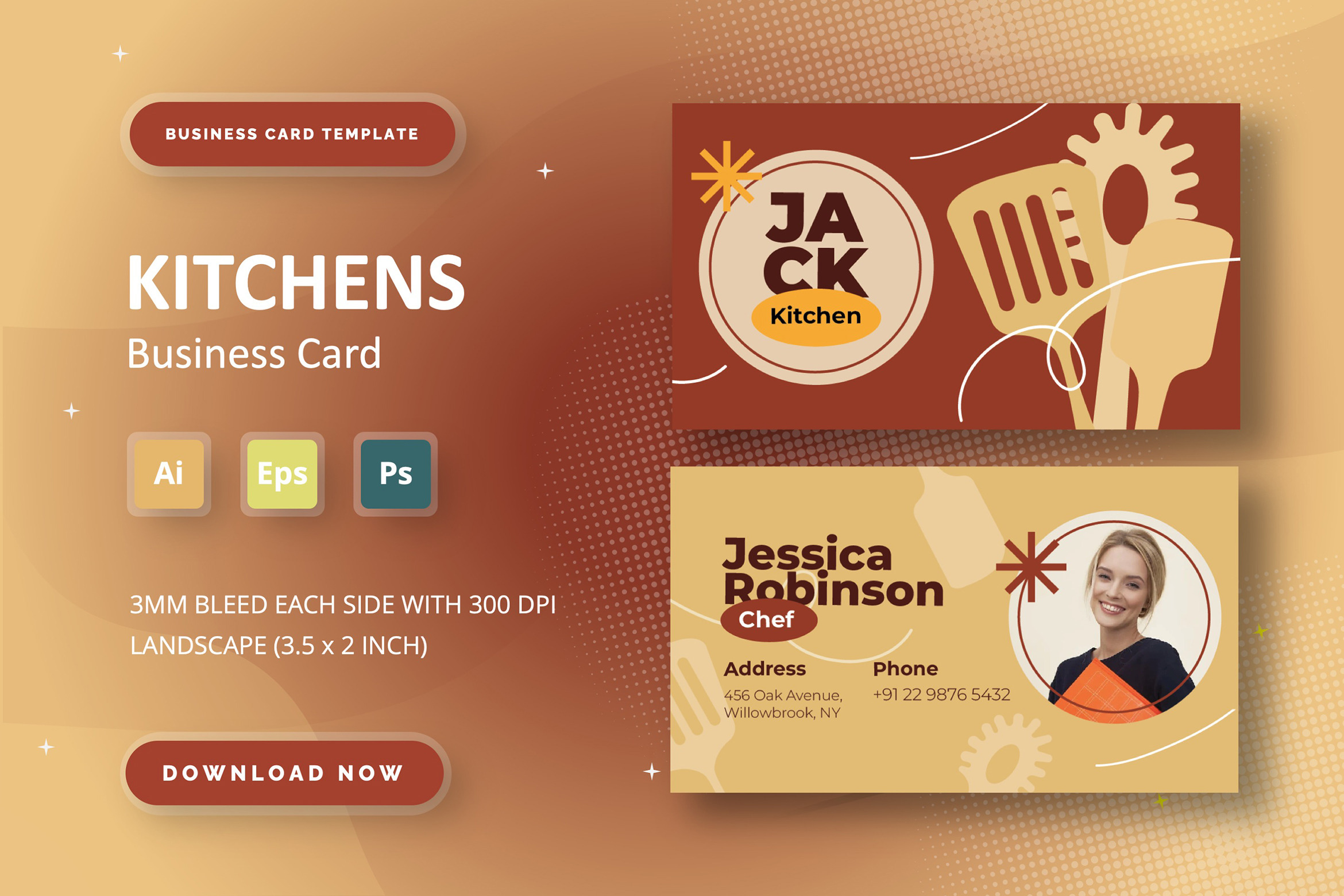 Kitchens - Business Card, a Business Card Template by StreaksideStd