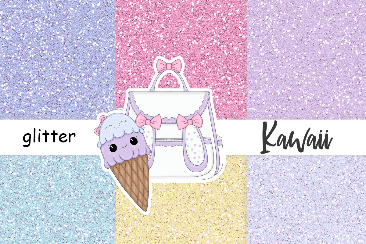 Kawaii Glitter | Pastel Paper, a Texture Graphic by GlamArtZhanna (Photo 2 of 3)