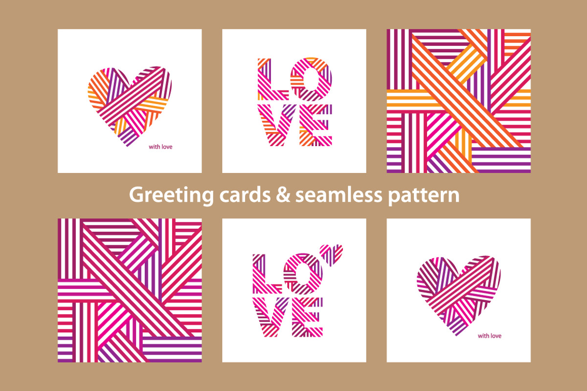 Greeting cards & pattern, a Card Template by Tkoko vectors & patterns (Photo 1 of 7)