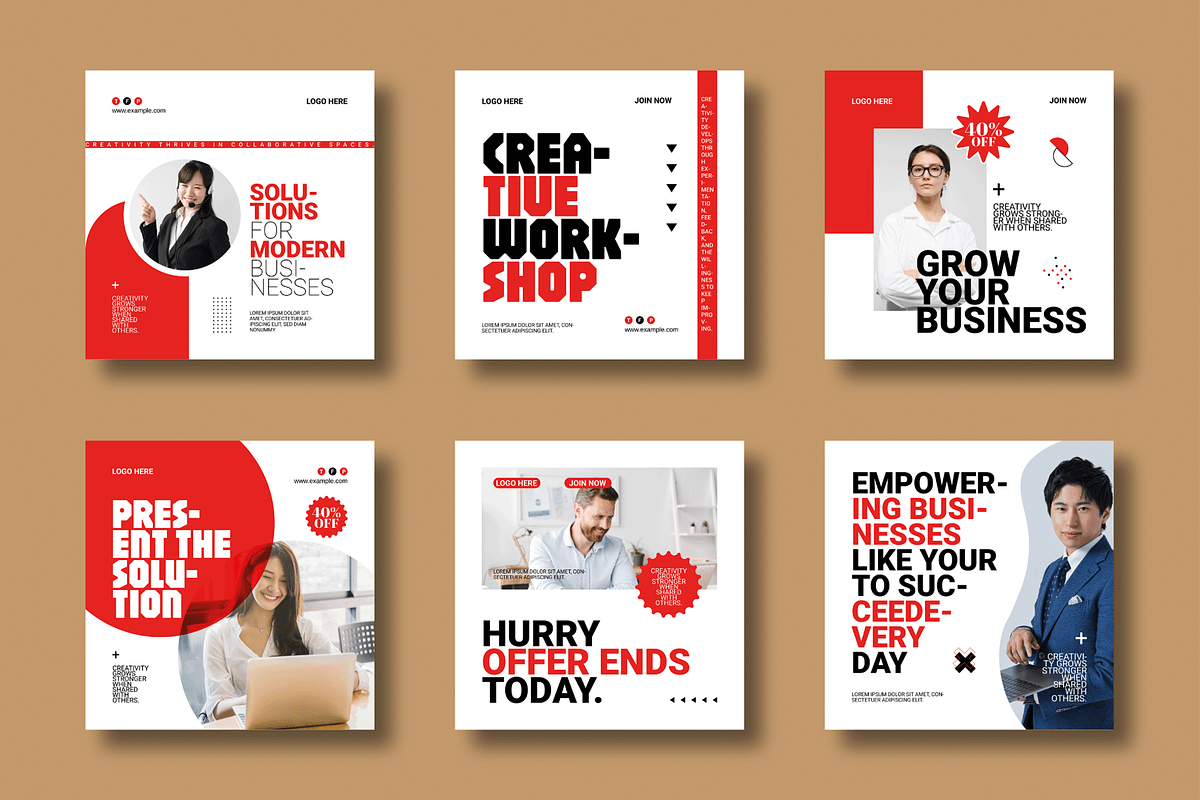 Creative Workshop Social Media Post, a Social Media Template by MightyDesign (Photo 1 of 8)