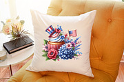 Watercolor 4th of July Cupcake Clipa, an Illustration by Sublimation Artist (Thumbnail 6 of 6)