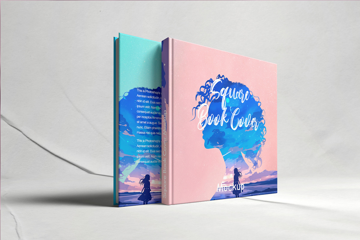 Square Book Cover Mockups, a Books & Magazine Mockup by Defa Visual (Photo 7 of 9)