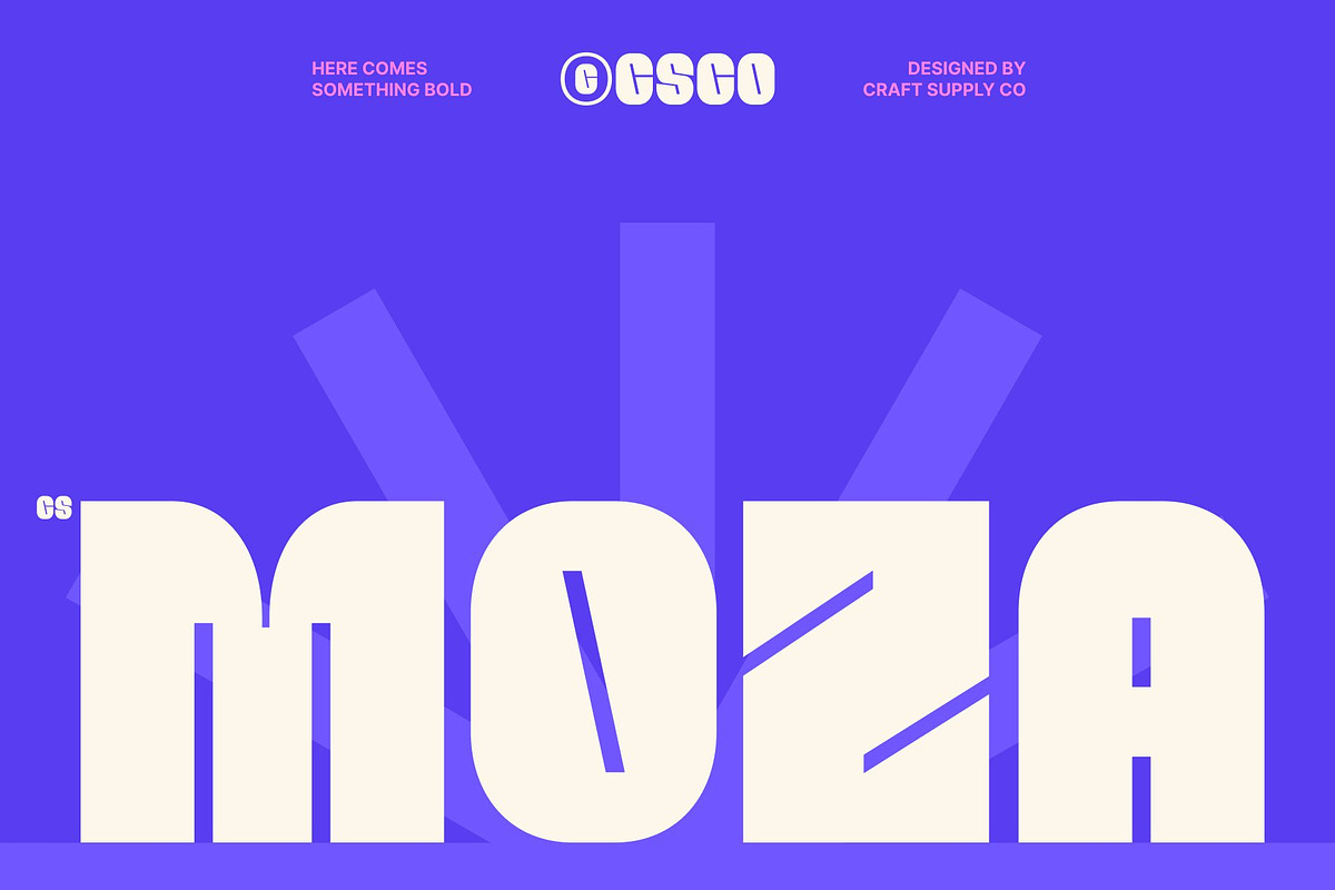 CS Moza – Bold Sans Serif, a Sans Serif Font by Craft Supply Co. (Photo 1 of 8)