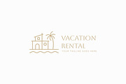 Vacation Rental House Logo Tropical, a Branding & Logo Template by Signatoro (Thumbnail 2 of 2)