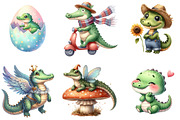 Cute Crocodile Sublimation Clipart, an Illustration by DreamArtGraphic (Thumbnail 4 of 4)
