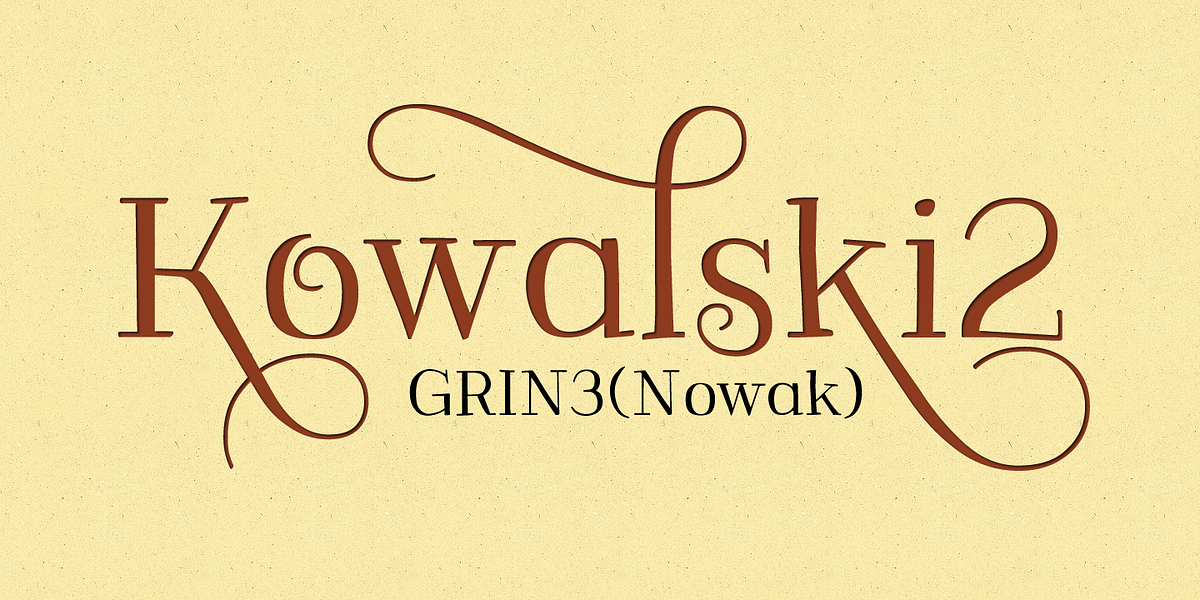 Kowalski2, a Handwritten Font by GRIN3 (Nowak) (Photo 1 of 6)