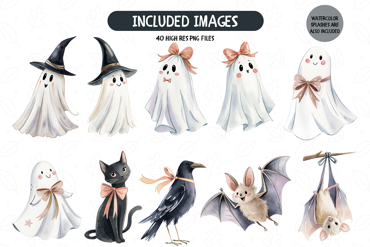 Spooky Season Watercolor Clipart, an Object Illustration by TatiMockup (Photo 2 of 5)