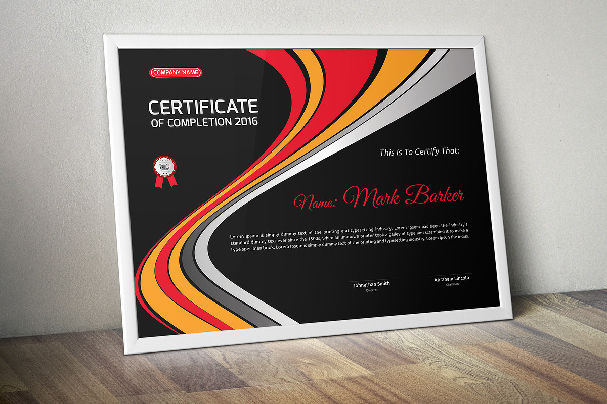 Certificate Word | PSD | AI, a Stationery Template by Curve Design (Photo 5 of 8)