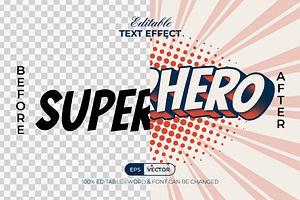 Superhero Text Effect Comic 3D Style