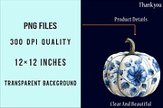 Blue & Ivory Chinoiserie Halloween, an Illustration by SinaCreation (Thumbnail 4 of 5)
