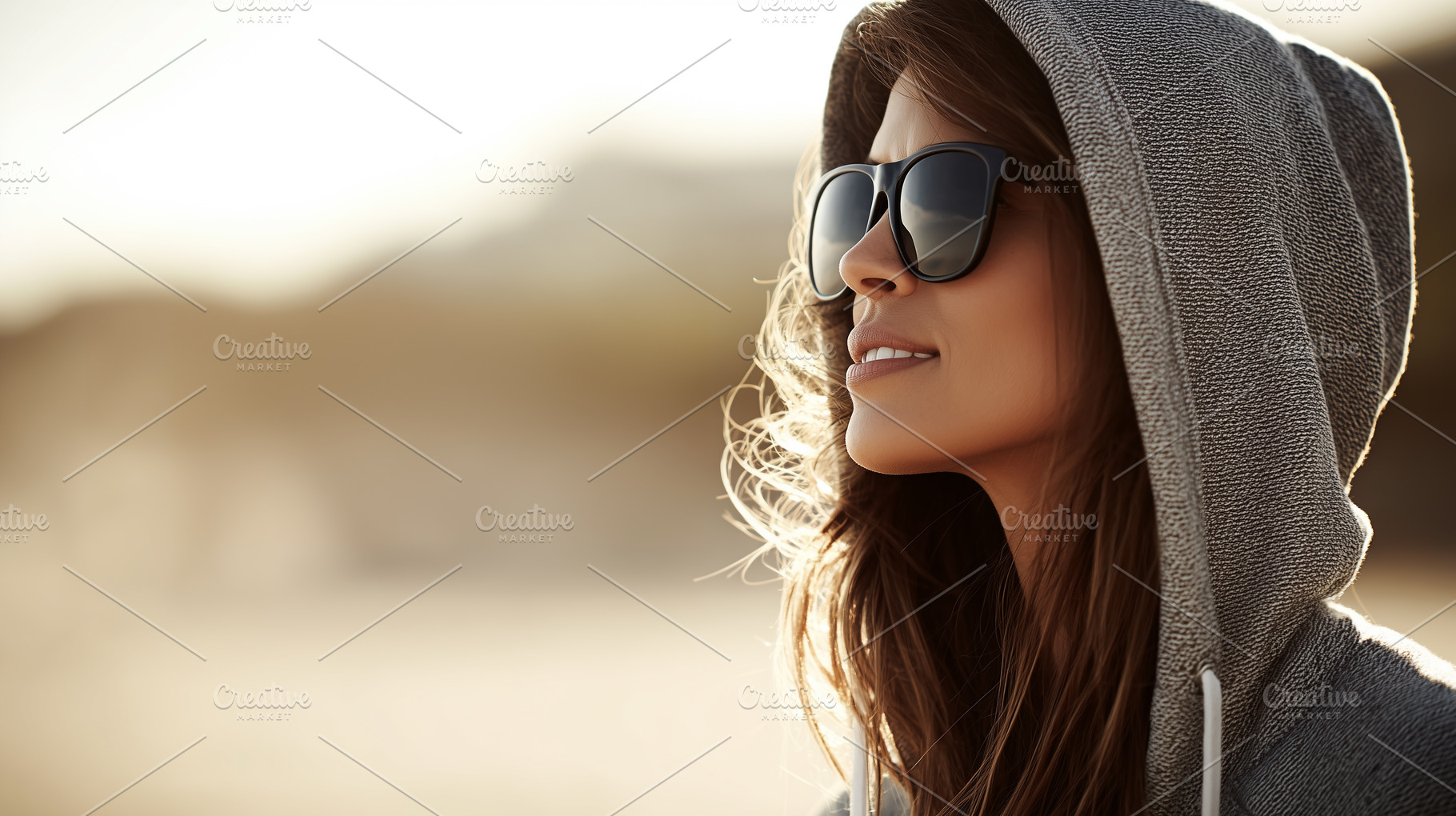 Young woman in a hoodie and glasses, a Person Photo by MistyDay