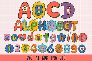 Floral letters and numbers cartoon, an Illustration by NataKa