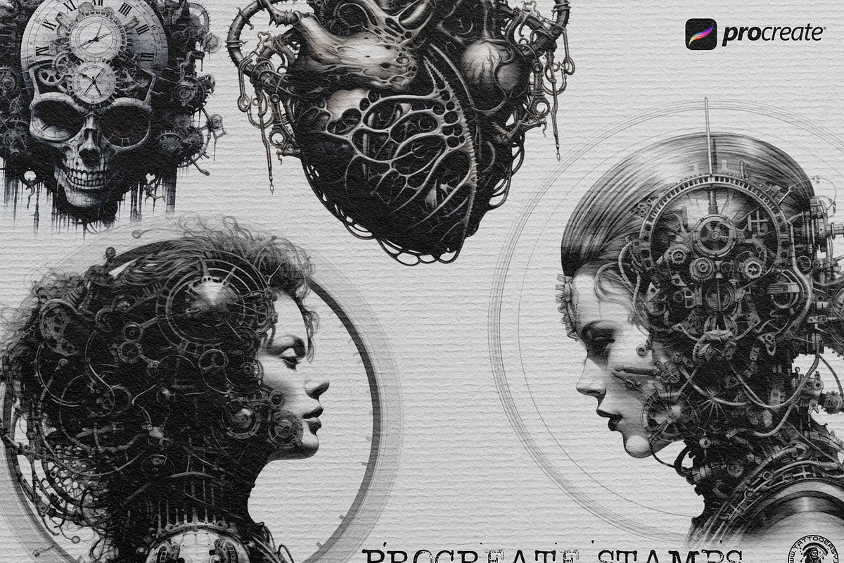 Biomech vol.2 designs & brushes, a Brush Add-On by Studio.Valhalla (Photo 5 of 8)