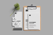 Stationery Mockup Top View, an Advertising Mockup by GraphicWindow (Thumbnail 2 of 6)