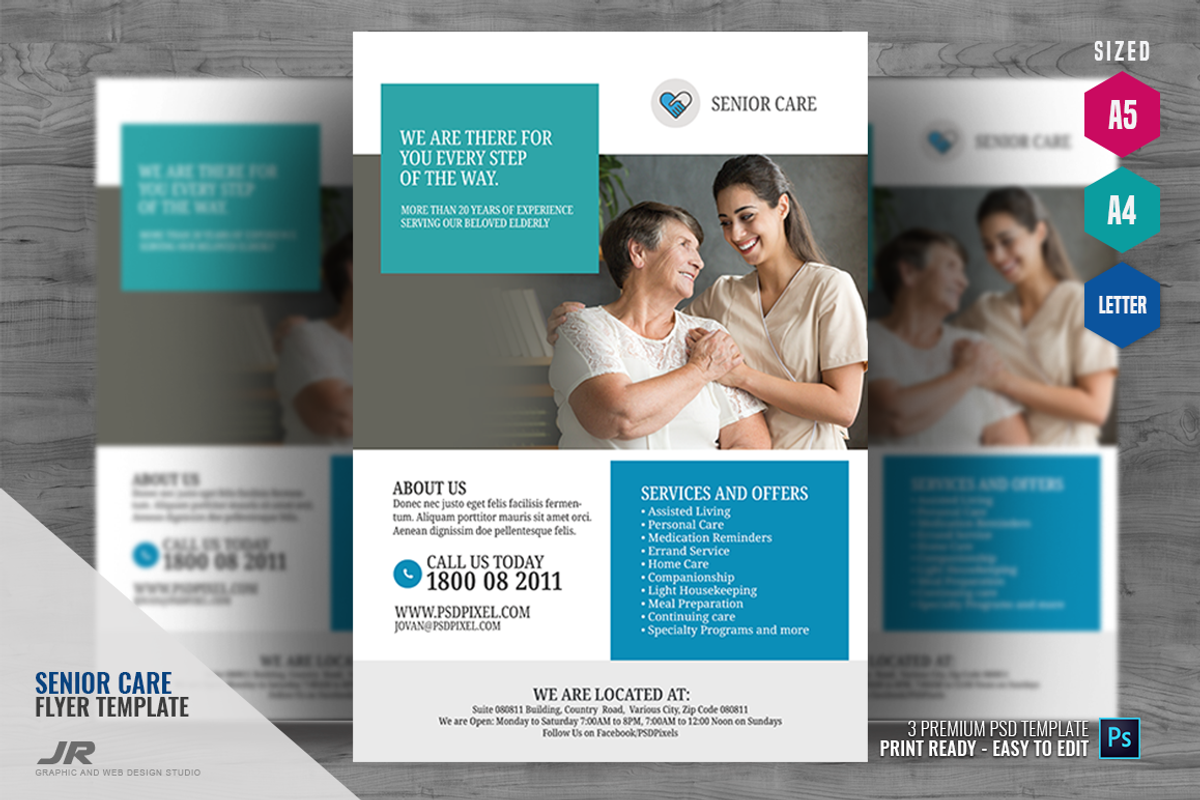 Home Care for Senior Flyer, a Flyer Template by PSDPixel (Photo 1 of 5)