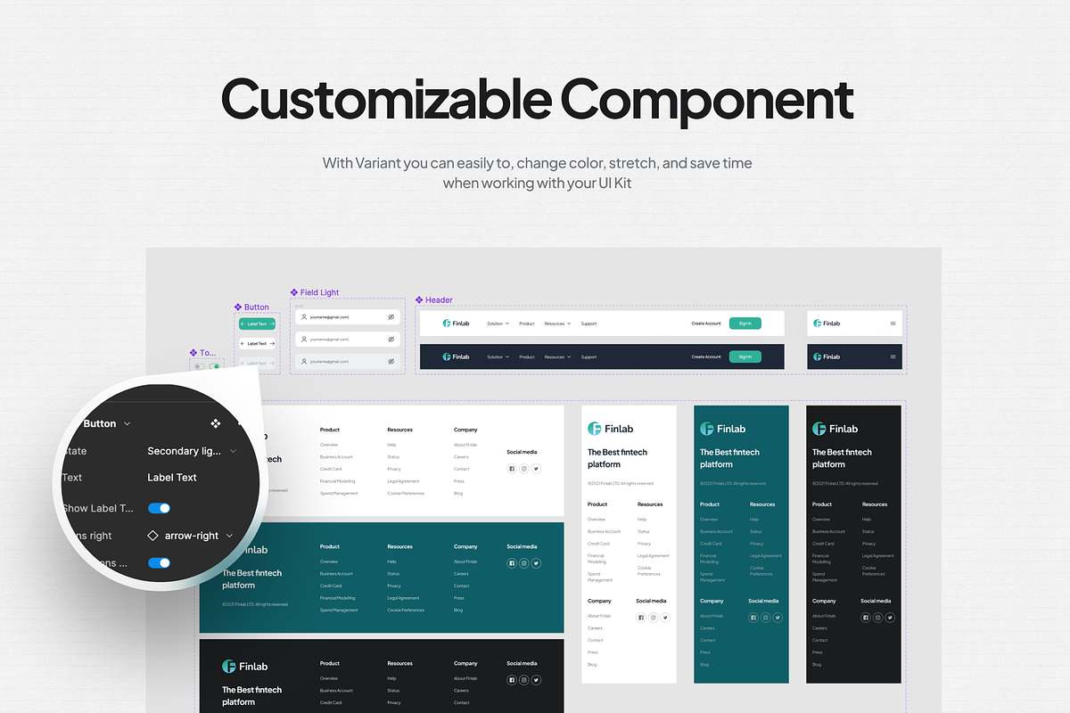 Finlab - SaaS Finance Website UI Kit, an UI Kit Template by pickolabstudio (Photo 4 of 6)