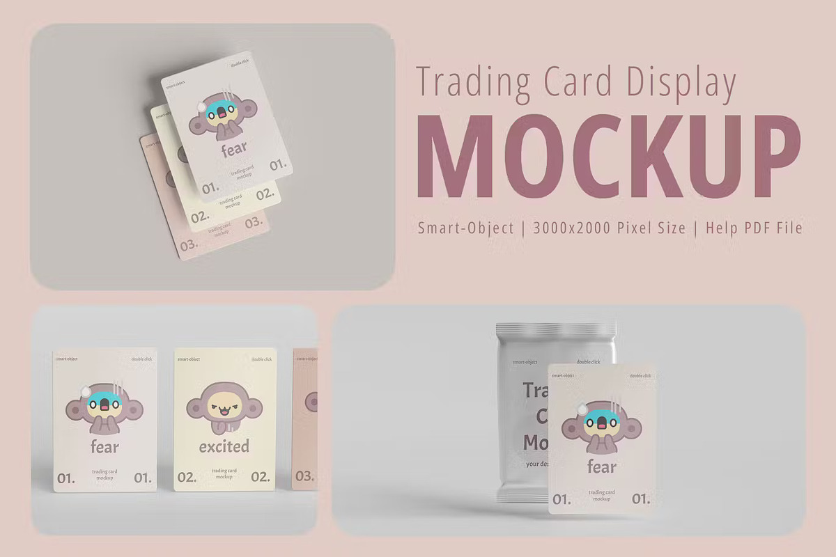 Trading Cards Display Mockup, a Product Mockup by GearShift (Photo 1 of 7)