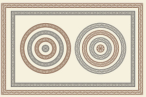 Decorative greek key patterns, a Decorative Illustration by Saba Vector