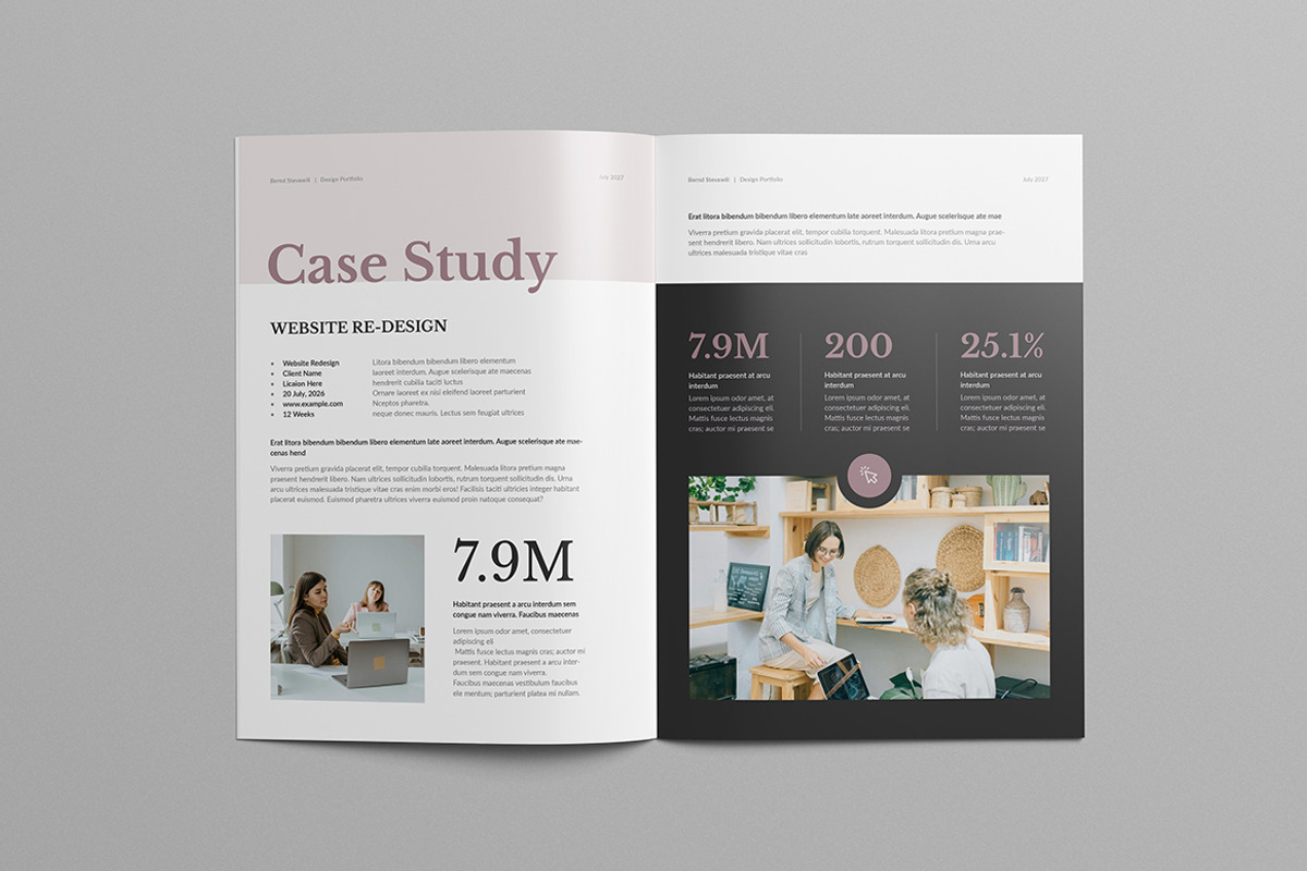 Design Portfolio Template | Indesign, a Brochure Template by HiveArts (Photo 8 of 11)