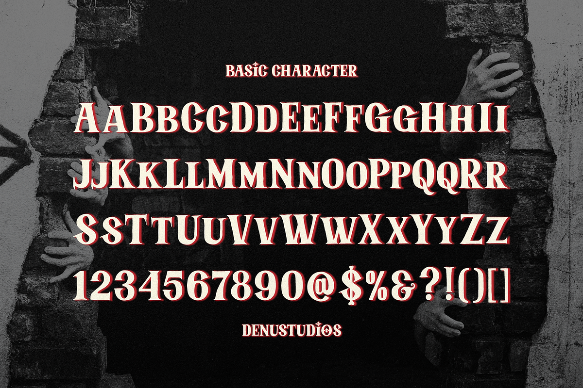 Sliced Phantom Spooky Halloween Font, a Blackletter Font by Denustudios (Photo 10 of 12)