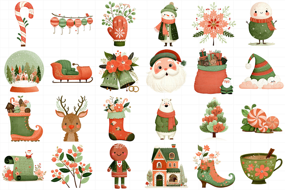 Christmas Clipart Bundle, an Illustration by Daily.Designs (Photo 5 of 5)