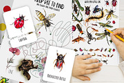 Insects and bugs watercolor clipart, an Object Graphic by ArtSpotVeronika (Thumbnail 10 of 11)
