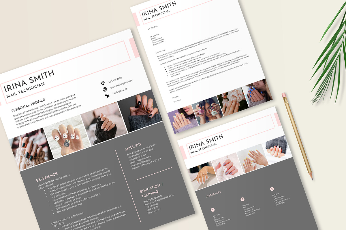 Nail Tech Resume Template, a Resume Template by Stanin Studio (Photo 7 of 10)