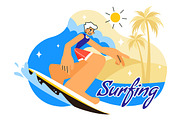 10 Summer Beach Surfing Illustration, a Sport Illustration by denayunebgt (Thumbnail 4 of 4)