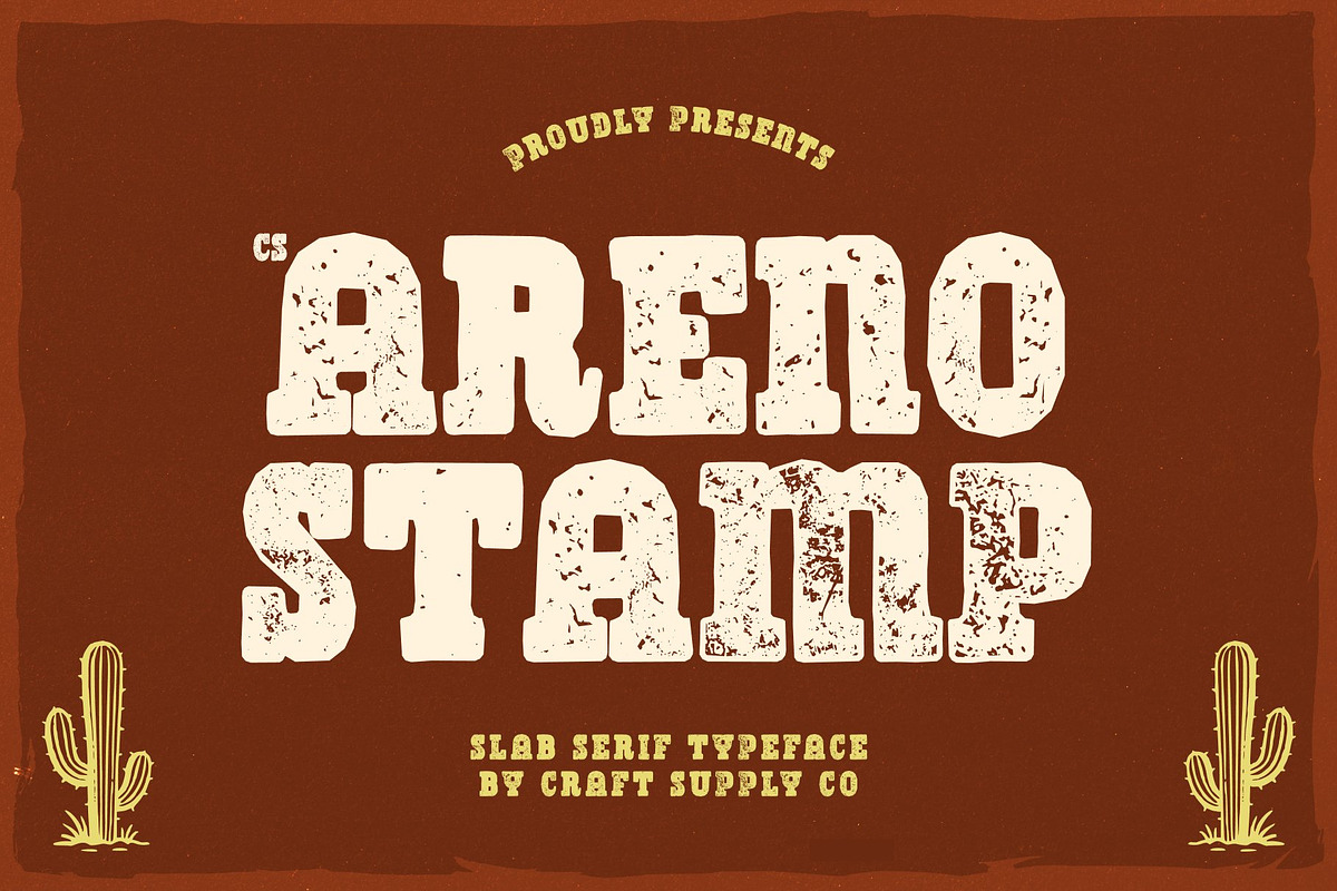 CS Areno Stamp, a Slab Serif Font by Craft Supply Co. (Photo 1 of 8)