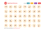 Yoga Poses Flat Icons Set, an Icon by Vectopus.com (Thumbnail 3 of 5)