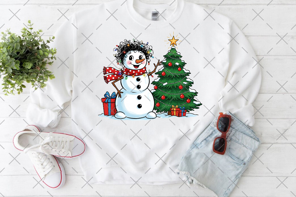 Funny snowman png, Christmas snowman, an Illustration by Craft Nest (Photo 5 of 6)