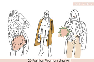 Women Fashion Art. Fashion Vector