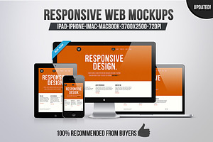 12 Responsive Web Mockups (50% OFF)