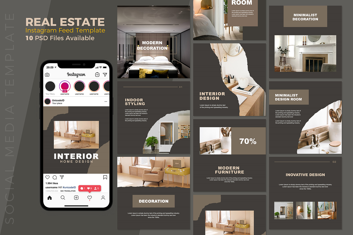 Interior - Instagram Post Template, a Social Media Template by UnicodeID